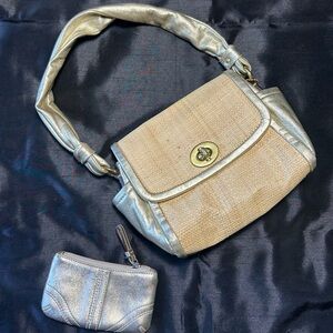 Coach straw bag
